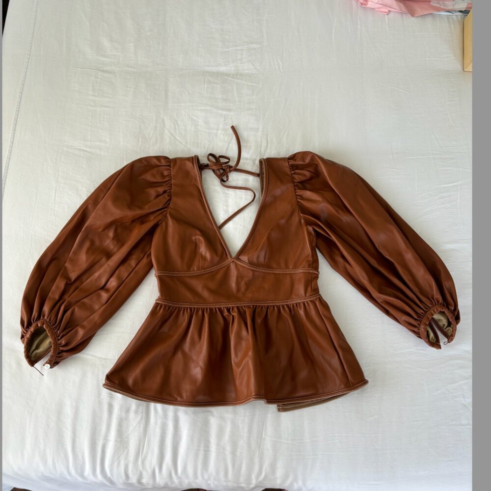 Staud Luna Top in Whiskey